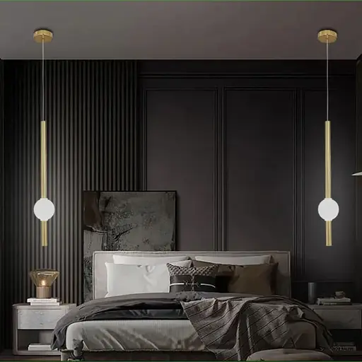 Led светильник латунный в вертикальной форме 60 см на 3 режима | Line F | Арт. YG517 wB/600 VL AB - фото 1