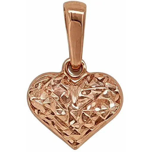 Золотая подвеска "Сердце".  310155_А - фото 1