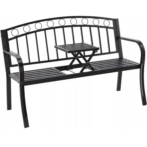 Скамейка садовая Chomik Garden Line DUO с раскладным столиком