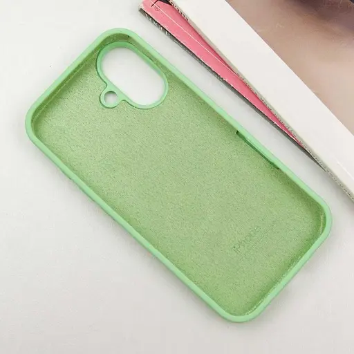 Чехол Epik Silicone Case Full Protective AA для Apple iPhone 16 Plus 6.7 Зеленый/Pistachio - фото 3