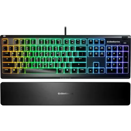 Клавиатура SteelSeries Apex 3 Whisper-Quiet Switches USB Black (64795) - фото 2