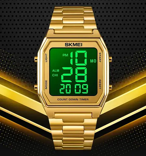 Чоловічий наручний годинник Skmei 1735 (Золотистий) - фото 5