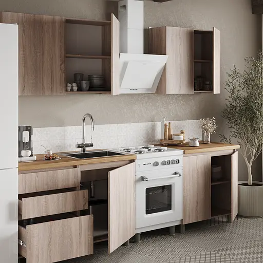 Кухня модульная MebelStar Нео 2 м Дуб сонома (MBS-1808) - фото 2