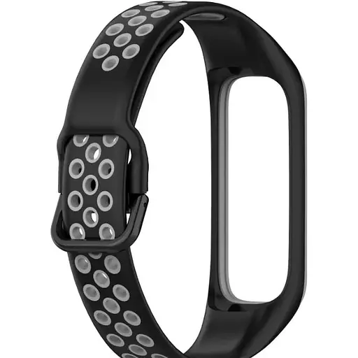 Ремешок DK Silicone Sport Band Nike для Samsung Galaxy Fit2 (R220) (black / grey)