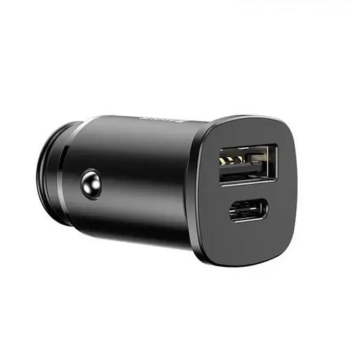 Автозарядное Baseus Square Metal PD 3.0 QC 4.0 + 30 W USB + Type-C CCALL-AS01 - фото 1