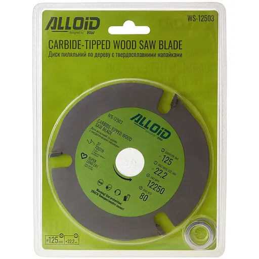 Диск пиляльний по дереву Alloid Building Tools с твердосплавними напайками 125х22.2 мм (WS-12503) - фото 3