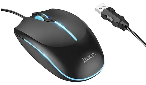 Комп'ютерна мишка Hoco GM37 Wonderful gaming luminous Black - фото 2