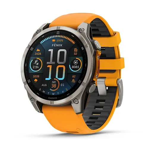 Смарт-годинник Garmin Fenix 8 47 мм AMOLED Сапфір Графіт/Титан з силіконовим ремінцем QuickFit 22 мм