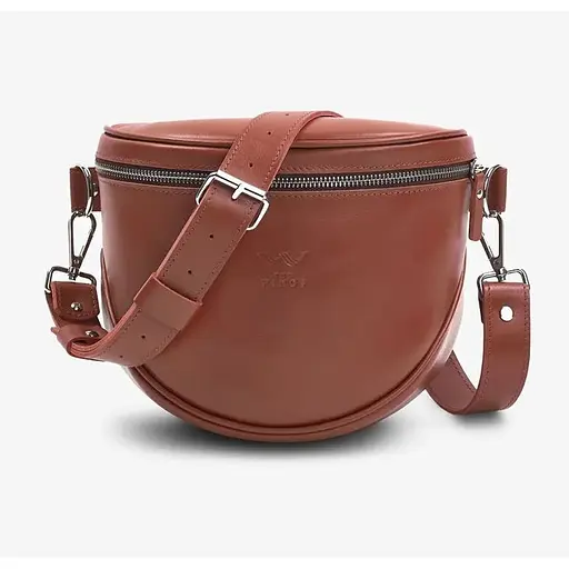 Шкіряна сумка поясна-кроссбоді Vacation світло-коричневий - фото 1