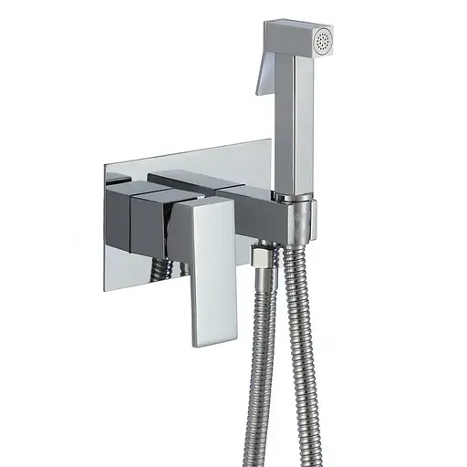 Набір гігієнічного душу прихованого монтажу Mixxus Premium Kvadro 333 Inner MI6925, Хром - фото 1