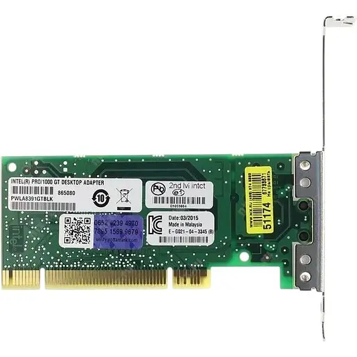 Сетевая карта Intel PRO/1000 GT Desktop Adapter (Low profile) Б/У - фото 2