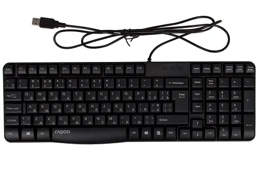 Клавіатура Rapoo N2400 USB Black (59709) (N2400 Black) - фото 1