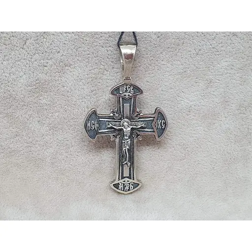 Золотой крестик Харьковская ювелирная фабрика. Распятие Христа. 11485-ЧБЕЛ - фото 3