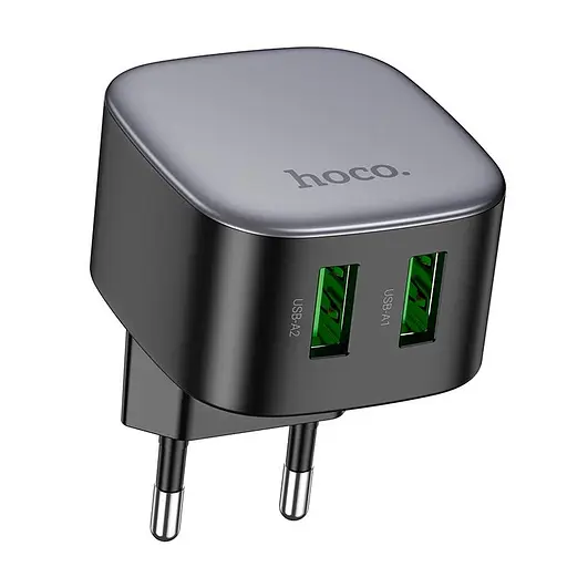 Адаптер сетевой HOCO Rayo dual-port CS34A | 2USB, QC, 18W/3A | - фото 1