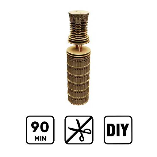 Пізанська вежа - Картонний 3Д пазл Cartonic - фото 6