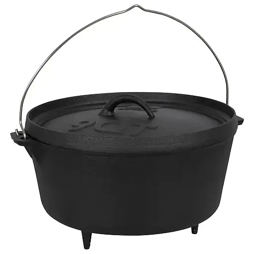 Котел с крышкой Bo-Camp Dutch Oven Cast Iron Black 31 см 7.1 л (DAS303291) - фото 1