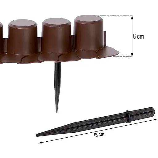 Палисад садовый Prosperplast Palisada 4.05 м коричневый - фото 5