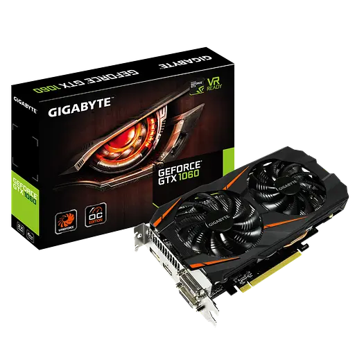Видеокарта GeForce GTX 1060 6GB Gigabyte WindForce OC (GV-N1060WF2OC-6GD) Б/У - фото 2