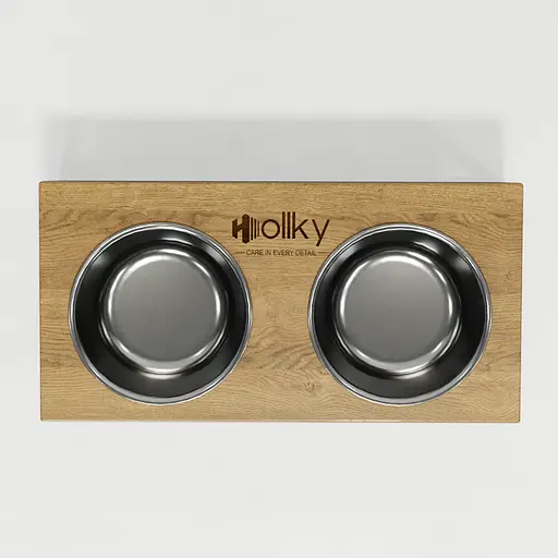 Hollky Base M — миски на підставці для середніх собак та великих котів (2 × 0,95 л) - фото 3