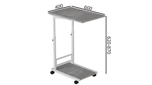 Стіл приставний Ferrum-decor Френу 62x40x60 метал Сірий ДСП Бетон 16мм (FRD-102525) - фото 3