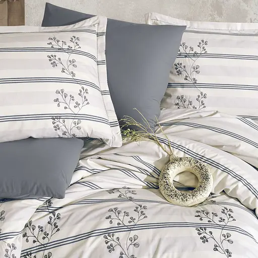 Постельное белье Eva Ранфорс с вышивкой Clasy pbe0052084 - фото 2