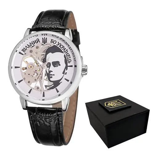 Наручные часы мужские 022 Silver-Black Automatics Вільний бо Українець Patriot acs0030981