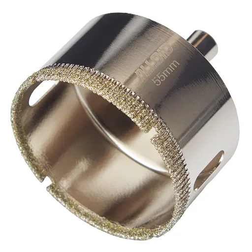 Свердло корончате Alloid Building Tools алмазне по склу та кераміці 55 мм (GS-50055) - фото 1