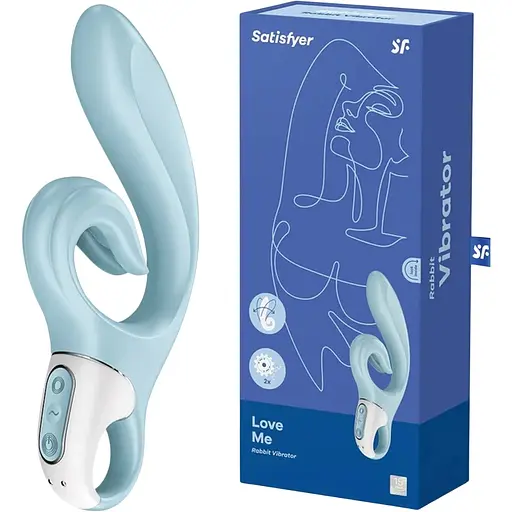 Вібратор-кролик Satisfyer Love Me 22 см блакитний