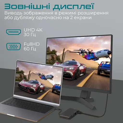 USB-Хаб Promate на 6 портів (mediahub-c6.black) - фото 4