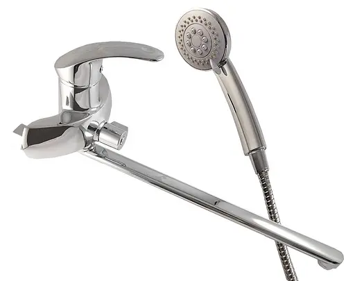 Смеситель для ванны длинный плоский гусак Ø40 Frap 1/10 F2221 Хром - фото 1