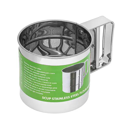 Кружка-сито для просеивания муки малая Ø 10.5 см 250 мл, A-plus Светло-серый 85099 - фото 6