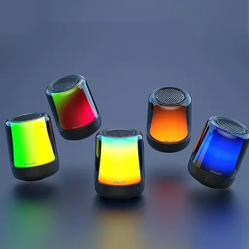 Портативна bluetooth колонка Zealot S66 з LED підсвічуванням чорний - фото 5