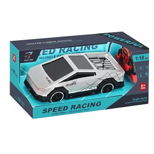 Радіокерована Машина US 22014, 1:18, Протиударна, Гумові шини, Підсвічування, Пульт 27 MHZ, Біла - фото 2