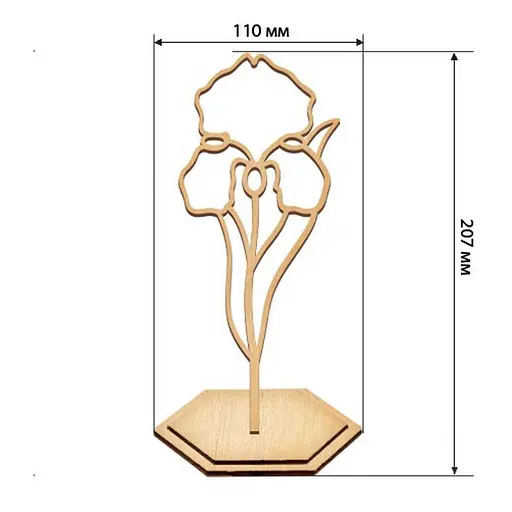 Набор для витражной живописи по номерам "Нежный ирис" Fabrika Decoru FDSGK-013 - фото 2