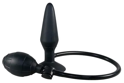 Анальна пробка True Black Inflatable Anal Plug 15 см (чорний)