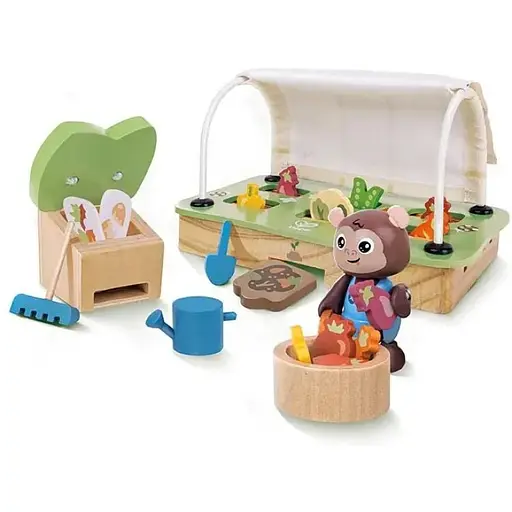 Деревянный развивающий набор Hape Органическая теплица E3416 для юных садоводов - фото 1