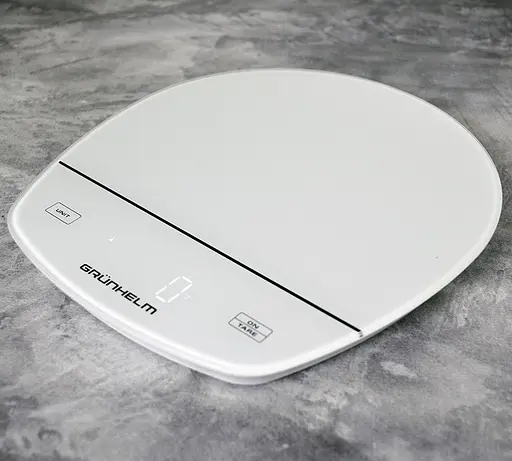 Кухонные настольные электронные весы Grunhelm KES-015LW с сенсорным управлением до 5кг LCD-дисплей Белый - фото 3