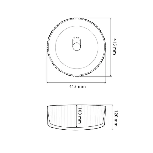 Умивальник VBI Brindisi M white накладний VBI-014102, Білий - фото 5