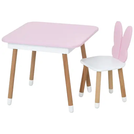 Дитячий столик Bambi Метелик 05-025R-BOX для творчості зі стільчиком 60х60 см