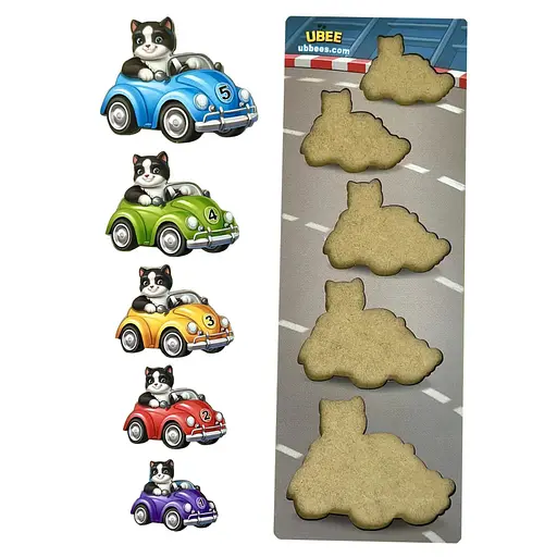 Деревянный детский сортер "Гонщики больше - меньше" Ubumblebees (ПСД298) PSD298 - фото 1