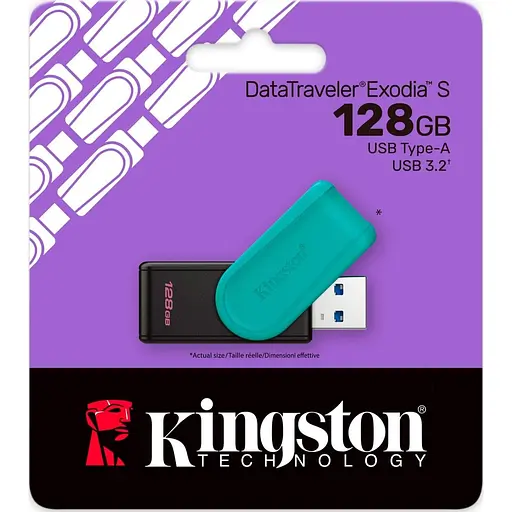 Флеш-накопичувач Kingston 128GB USB 3.2 Type-A Gen1 DT Exodia S (DTXS/128GB) - фото 3