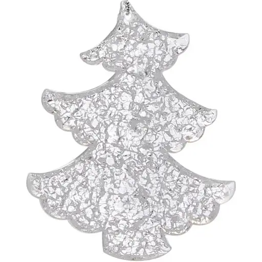 Елочное украшение Chomik Елка 9 см прозрачно-белая 2 шт. (WAD0868)
