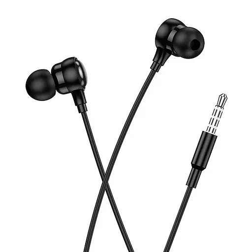 Дротові навушники Hoco M116 Benevolent універсальні earphones with microphone, 1.2m, 3.5mm, black - фото 3