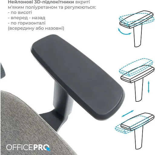 Офісне крісло OfficePro Elegant OC600-B-DG-DG Black/Dark Gray [148650] - фото 14