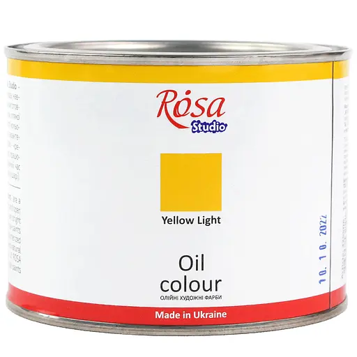 Фарба олійна, Жовта світла, 490 мл, Rosa Studio - фото 1
