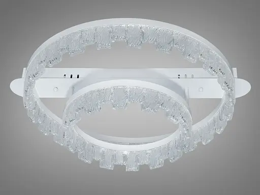 Стельова світлодіодна люстра Diasha MX78205-400+300WH біла 64 Вт акрилові кільця - фото 1