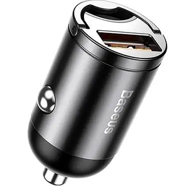 Автомобільний зарядний пристрій Baseus Tiny Star Mini Quick Charge Car Charger USB Port 30 W Gray (VCHX-A0G) - фото 1