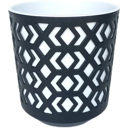 Вазон Lamela 19 см чорно-білий (000026366) - фото 1