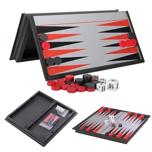 Настольная игра "Нарды магнитные" Magnetic Folding Backgammon UB 3820UB 25x25 см - фото 3