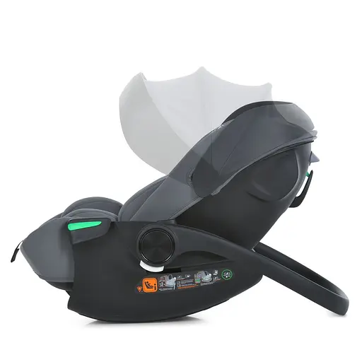 Автокрісло-бебікокон El Camino i-FLOW i-SIZE R129, для зросту 40-87 см, 3-точкове, з боковим захистом, Сіре - фото 6